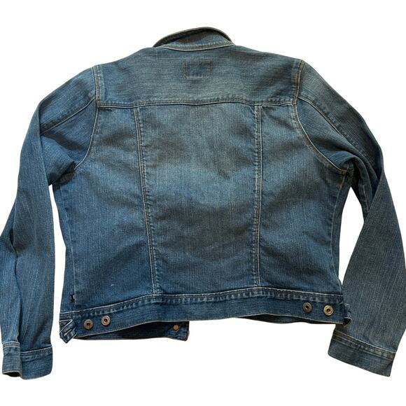 Vintage Y2K Ralph Lauren Polo Jeans Co Black Tag Denim Jacket XL Festival Travel - Picture 3 of 14